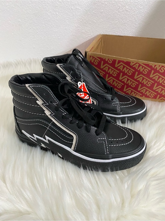 Vans Shoes - NEW Vans Black High-Top Sneakers with White Lightning Accent